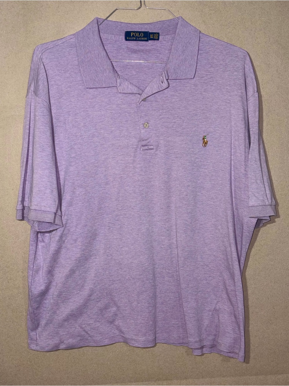 Ralph Lauren Men’s Purple Polo Shirt with Embroidered Pony
